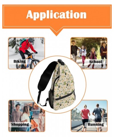 Crossbody Bags for Men Women Waterproof Sling Bag Shoulder Chest Bag Backpack Daypack for Hiking Travel Sports Running Leopar...