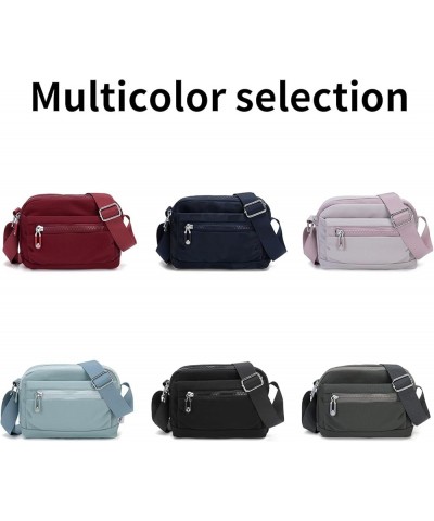 Nylon Small Womens Crossbody Bag Casual Shoulder Handbag Mini Purse With Adjustable Strap Dark Blue Camo $10.99 Crossbody Bags