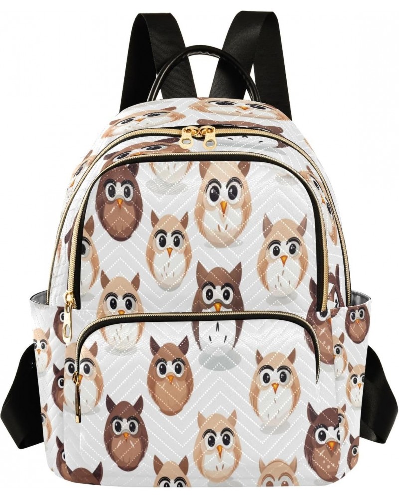 Funny Owl Women Backpack Purse Travel Daypack Shoulder Bag $18.89 Backpacks