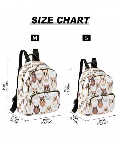 Funny Owl Women Backpack Purse Travel Daypack Shoulder Bag $18.89 Backpacks