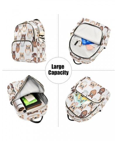 Funny Owl Women Backpack Purse Travel Daypack Shoulder Bag $18.89 Backpacks