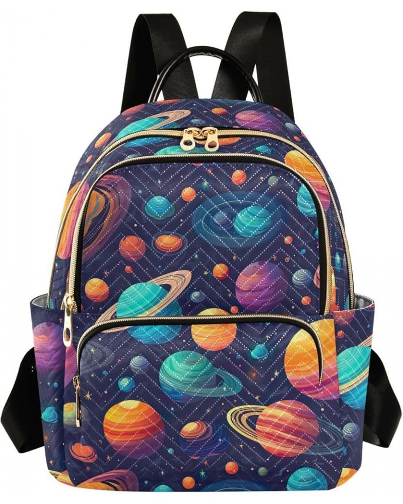 Space Planet Galaxy Backpack for Women Fashion Shoulder Bags Small Casual Daypack Travel Bag S 202a0401 S(10.23"x5.11"x12.59"...