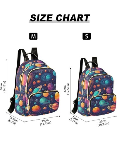 Space Planet Galaxy Backpack for Women Fashion Shoulder Bags Small Casual Daypack Travel Bag S 202a0401 S(10.23"x5.11"x12.59"...