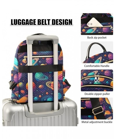 Space Planet Galaxy Backpack for Women Fashion Shoulder Bags Small Casual Daypack Travel Bag S 202a0401 S(10.23"x5.11"x12.59"...