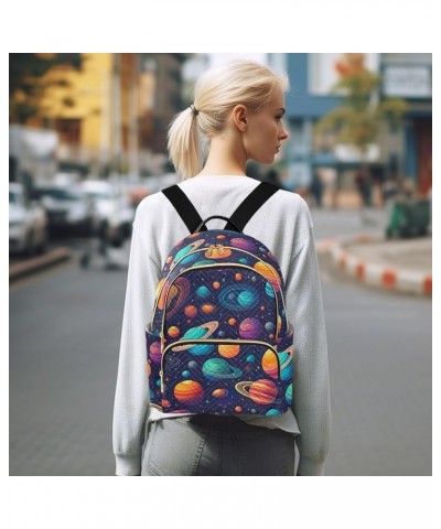 Space Planet Galaxy Backpack for Women Fashion Shoulder Bags Small Casual Daypack Travel Bag S 202a0401 S(10.23"x5.11"x12.59"...