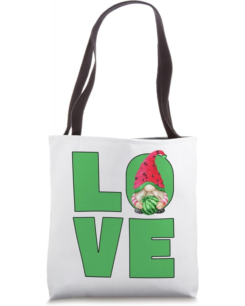 Funny Vegan Gnome For Women And Melon Mom White Watermelon Tote Bag $12.22 Totes