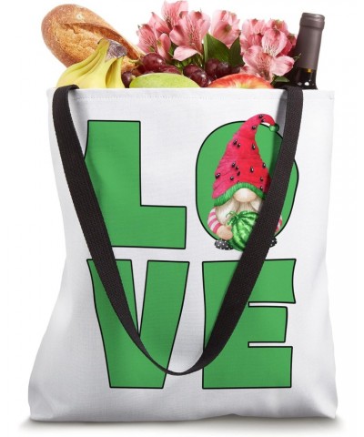 Funny Vegan Gnome For Women And Melon Mom White Watermelon Tote Bag $12.22 Totes