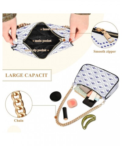 Shoulder Bag for Women Moroccan Flower Purse Clutch Shoulder Tote Hand Bag Evening Bag Satchels with Chain Strap $14.40 Shoul...