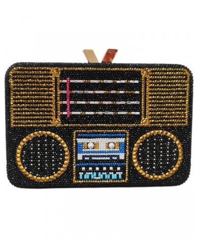 Retro Radio Boom Box Women Crystal Evening Bags Party Dinner Prom Rhinestone Clutch Purses and Handbags $46.55 Evening Bags