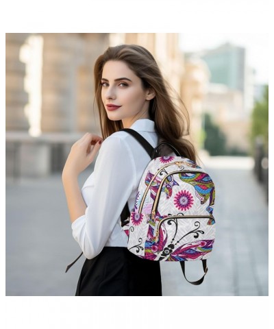 Colorful Butterflies Print Women's Backpack Wallet Casual Small Backpack Fashion Women's Travel Bag School Backpack Color342 ...