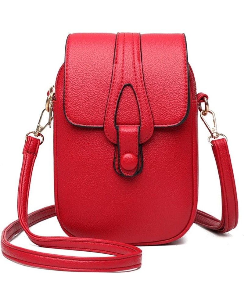 Vintage Crossbody Bag for Women Adjustable Leather Shoulder Handbags Travel Sports Sling Messenger Purse,purple Red $14.52 Totes