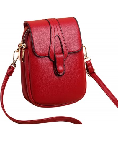 Vintage Crossbody Bag for Women Adjustable Leather Shoulder Handbags Travel Sports Sling Messenger Purse,purple Red $14.52 Totes