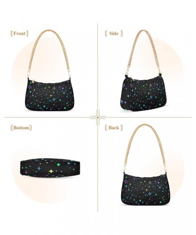 Clutch Shoulder Bags Tote Evening Purse Handbags for Women Hobo Bags Bright Stars with Zipper Closure $17.27 Totes