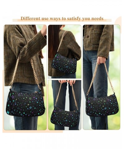 Clutch Shoulder Bags Tote Evening Purse Handbags for Women Hobo Bags Bright Stars with Zipper Closure $17.27 Totes