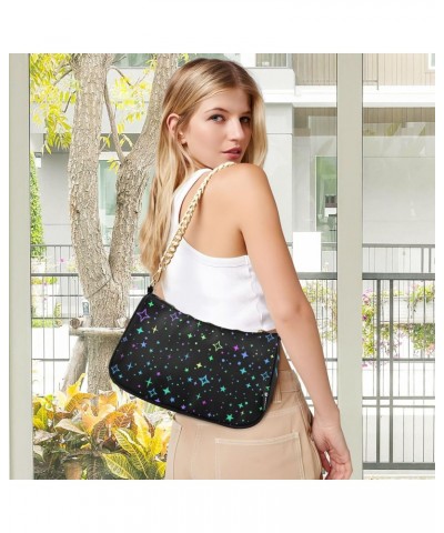 Clutch Shoulder Bags Tote Evening Purse Handbags for Women Hobo Bags Bright Stars with Zipper Closure $17.27 Totes