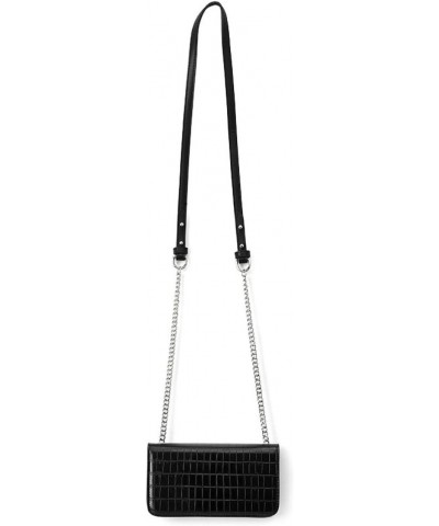 Women's Bag Fashion Checkered Chain Small Square Bag Black Crossbody Bag Women Cell Phone Bag Commuter Shoulder Bag $22.61 Sh...