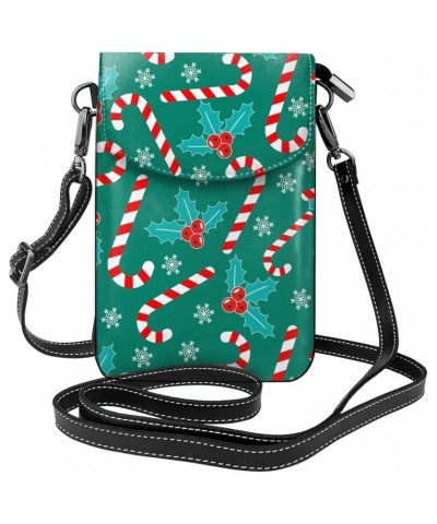 Crossbody Phone Bags for Women Leather Cell Phone Purse Lightweight Cell Phone Wallet Christmas Candy2 $17.35 Shoulder Bags