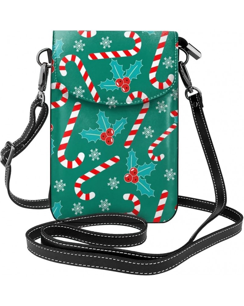 Crossbody Phone Bags for Women Leather Cell Phone Purse Lightweight Cell Phone Wallet Christmas Candy2 $17.35 Shoulder Bags