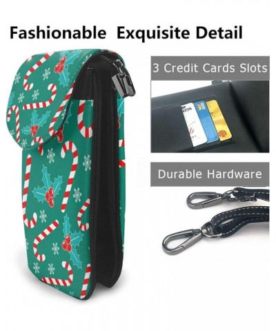 Crossbody Phone Bags for Women Leather Cell Phone Purse Lightweight Cell Phone Wallet Christmas Candy2 $17.35 Shoulder Bags