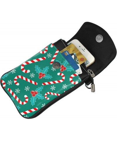 Crossbody Phone Bags for Women Leather Cell Phone Purse Lightweight Cell Phone Wallet Christmas Candy2 $17.35 Shoulder Bags