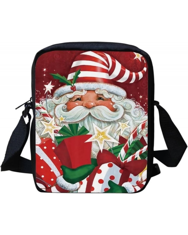 Small Messenger Bags Womens Mini Schoolbag Shoulder Bag Phone Pouch Santa Claus Gift $10.43 Totes