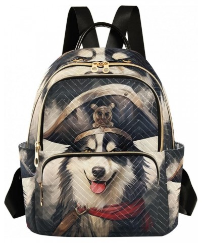 Canal with Buildings Ladies Fashion Backpack, Casual Daypack Backpacks, Purse Backpack for Women, S Cute Husky Dog Wearing a ...