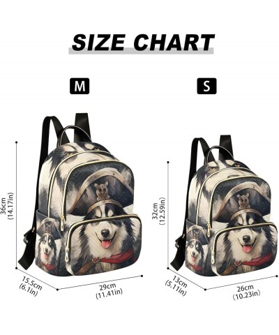 Canal with Buildings Ladies Fashion Backpack, Casual Daypack Backpacks, Purse Backpack for Women, S Cute Husky Dog Wearing a ...