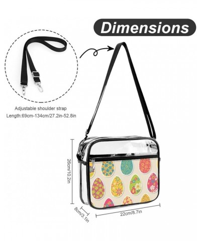 Fashion Waterproof Shoulder Bag Clear Shoulder Handbag With Adjustable Strap Color961 $12.50 Totes