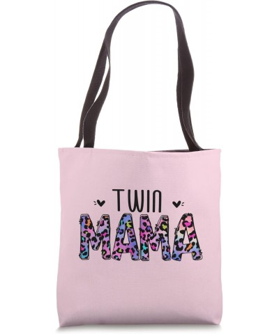 Cute Leopard Print Design For Mom Of Twins Pink Twin Mama Tote Bag $15.07 Totes