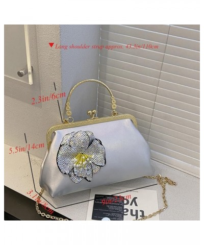 Women Vintage Sequin Handbag Clutch Evening Bag Purse Shoulder Bag Kiss Lock Top-Handle Satchel Chain Crossbody Bag Gold $31....