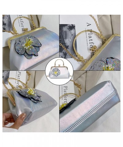 Women Vintage Sequin Handbag Clutch Evening Bag Purse Shoulder Bag Kiss Lock Top-Handle Satchel Chain Crossbody Bag Gold $31....