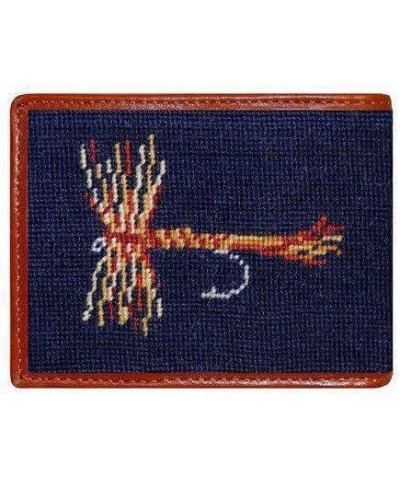 Trout and Fly Needlepoint Wallet in Navy Navy $57.20 Wallets