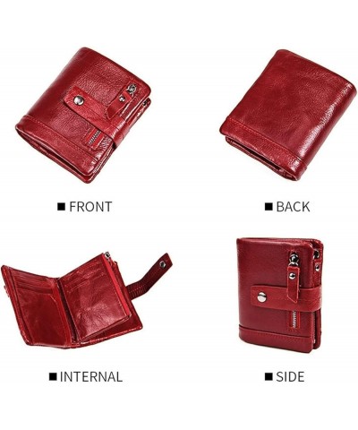 Genuine Leather Business Card Cases Men's Money Organizers Money Clips Wallets (Color : Black) Red $32.06 Wallets