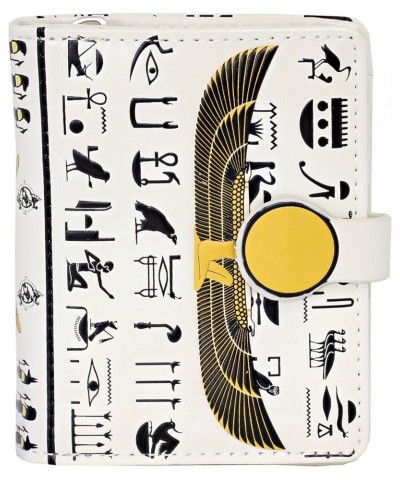 Egyptian Small Zipper Bi-Fold Women's Wallet (Cream) $12.01 Wallets