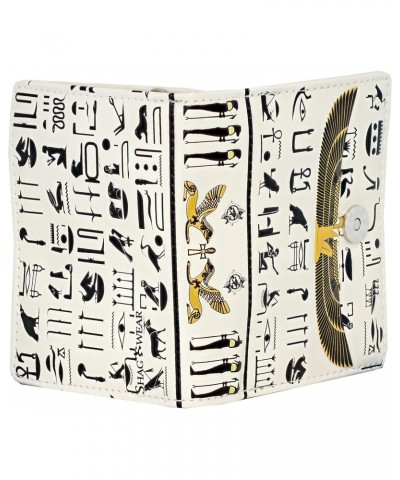 Egyptian Small Zipper Bi-Fold Women's Wallet (Cream) $12.01 Wallets