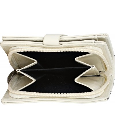 Egyptian Small Zipper Bi-Fold Women's Wallet (Cream) $12.01 Wallets