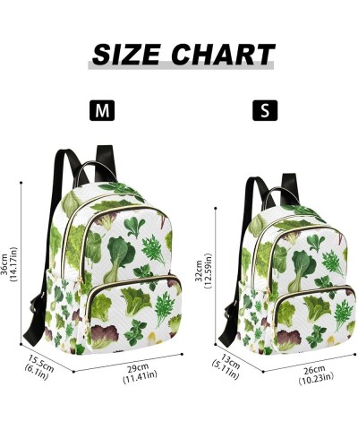 Vegetables Cabbage Spinach Green Backpack for Women Shoulder Bag Lightweight Mini Backpack Casual Daypack for Travel Mini(10....