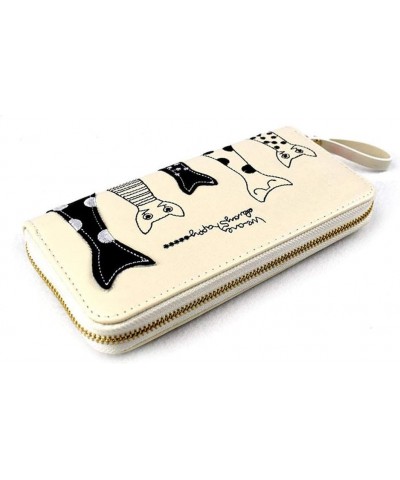 Womens Wallets Cat Long Zipper PU Leather Clutch Purse Card Holder White $9.17 Wallets