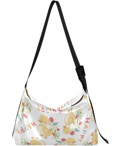 Cute Duck Flowers Scandinavian Women Crossbody Bags Leather Womens Sling Bags Crossbody Waterproof Bag $13.86 Hobo Bags