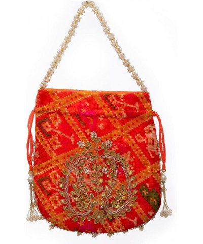 Potli Clutch Batawa Bag Purse Embroidered Embellished Handmade Traditional Ethnic Golden Work Wedding Wristlet Ladies Handbag...