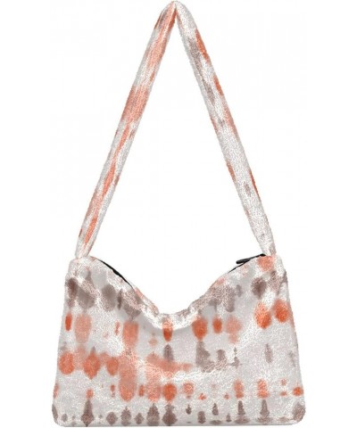 Watercolor Tie Dye Women's Hobo Bag, Fluffy Purse Girls Ladies Hobo Handbag Stripes Batik Colorful $10.29 Totes