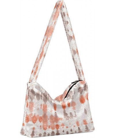 Watercolor Tie Dye Women's Hobo Bag, Fluffy Purse Girls Ladies Hobo Handbag Stripes Batik Colorful $10.29 Totes