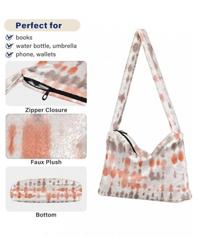 Watercolor Tie Dye Women's Hobo Bag, Fluffy Purse Girls Ladies Hobo Handbag Stripes Batik Colorful $10.29 Totes