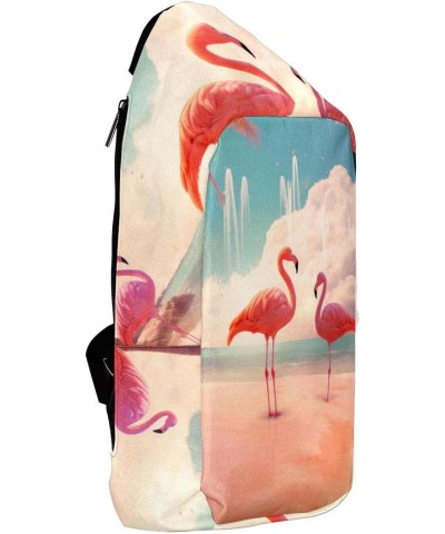 Crossbody Bags for Women,Crossbody Bag Men,Small Sling Bag,Beach Tropical Flamingo,Crossbody Purse $16.63 Crossbody Bags