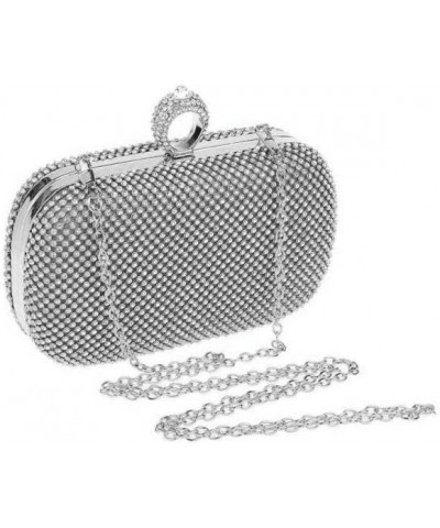 Rhinestone Evening Clutch Black $23.59 Evening Bags