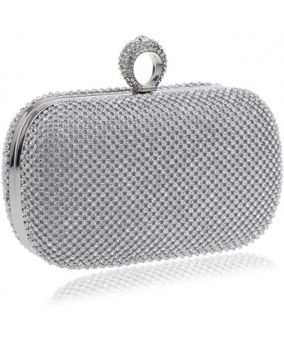 Rhinestone Evening Clutch Black $23.59 Evening Bags