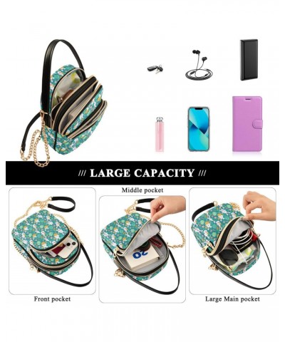 Quilted Shoulder Handbag for Women Cute Bunnies Design Crossbody Handbag with Detachable Leather Chain Shoulder Strap $12.42 ...