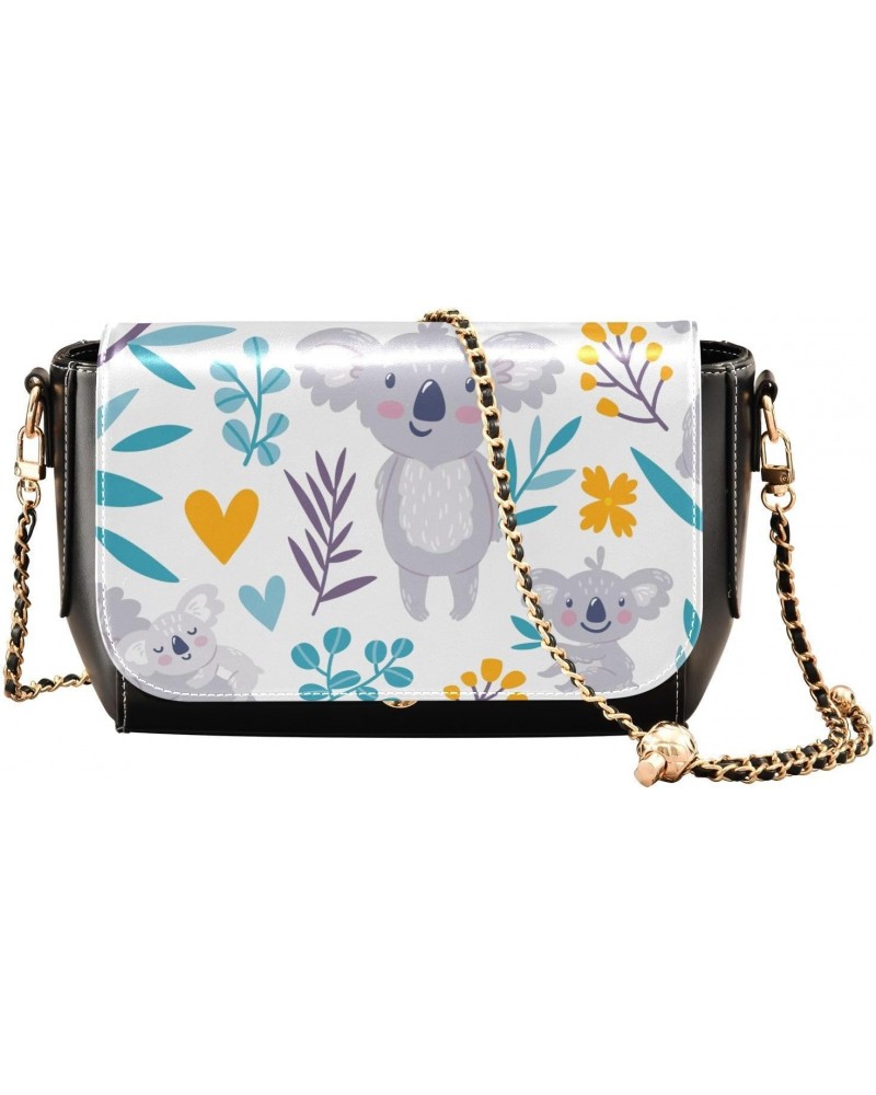 Cute Koala Crossbody Bags for Women Leather Purse Shoulder Bag Handbag for Daily Gifts Work $19.20 Shoulder Bags