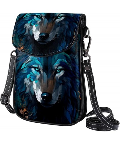 Classic PU Leather Phone Bag - Durable Cell Phone Wallet, Convenient Crossbody Purse Cartoon Wolf Print Multicoloured4 $11.44...