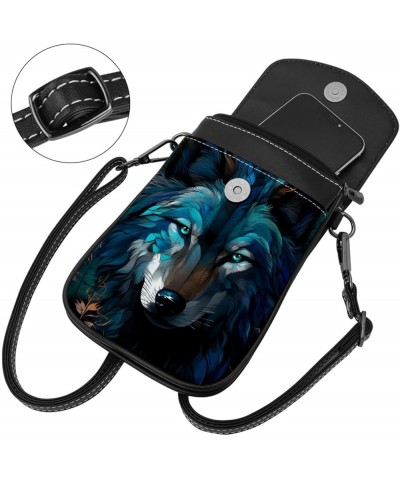 Classic PU Leather Phone Bag - Durable Cell Phone Wallet, Convenient Crossbody Purse Cartoon Wolf Print Multicoloured4 $11.44...